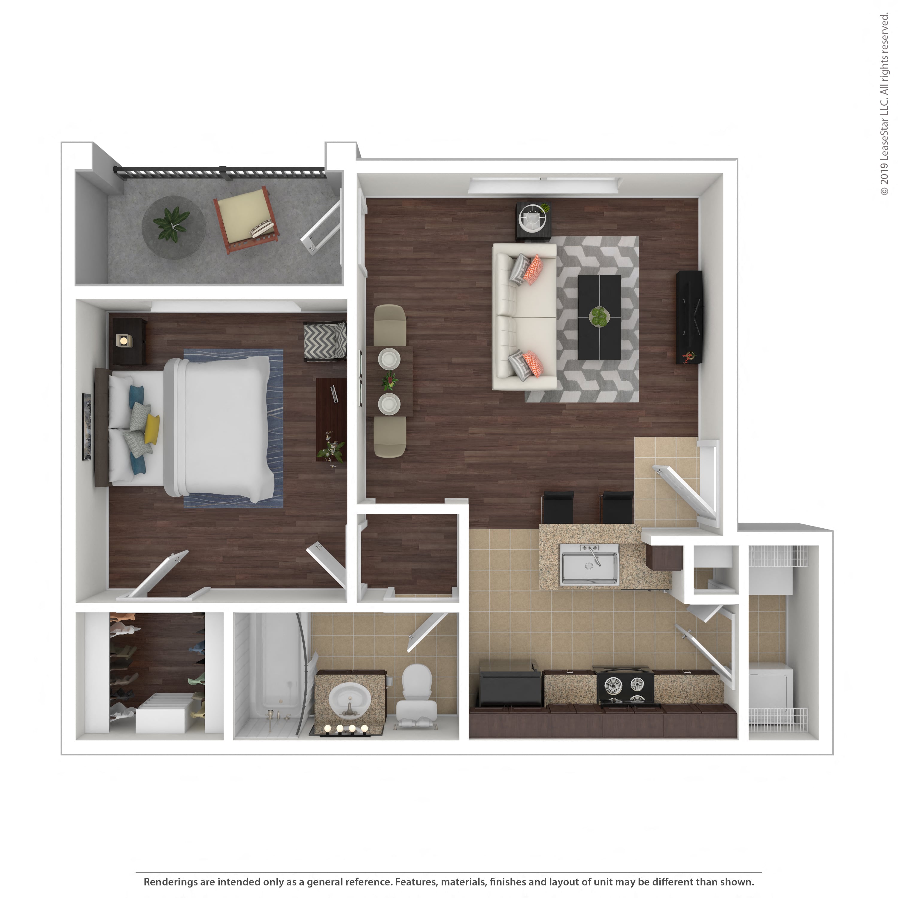 Floor plan layout diagram for 1A